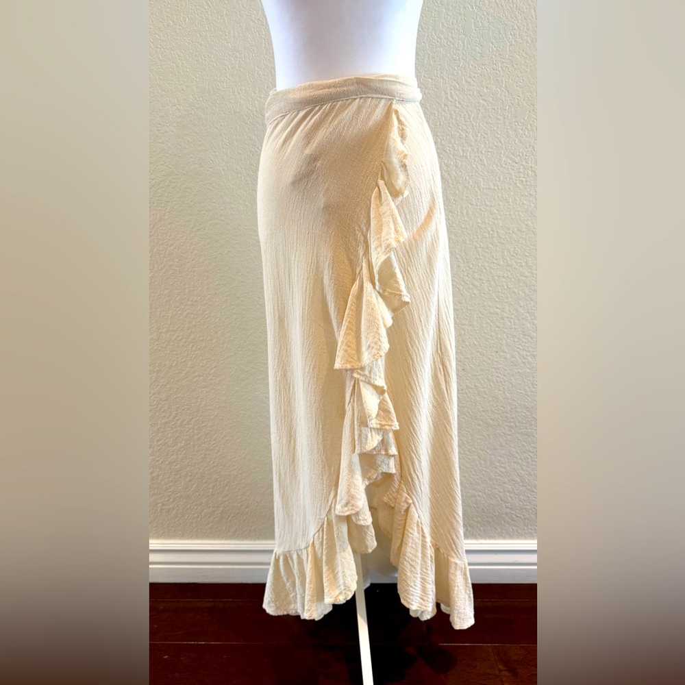 Paralia Mykonos Wrap Skirt & Scarf Top Set – Size Small  in Crudo/Cream - Picture 11 of 14